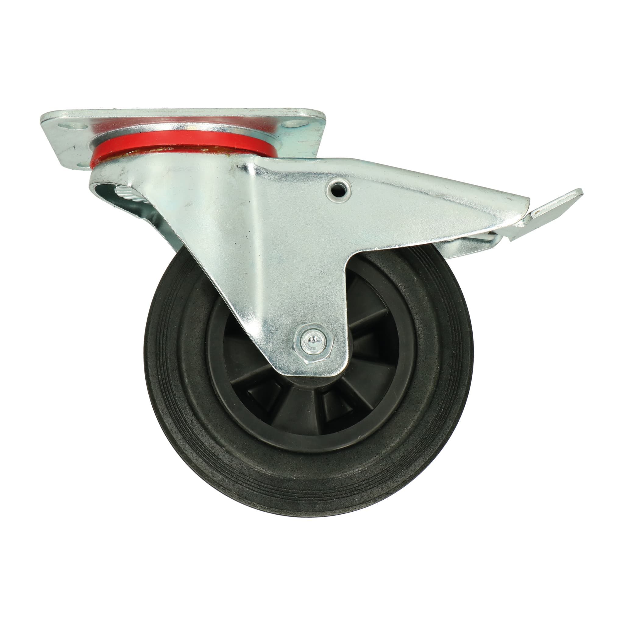 Spare part image Roue pivotante + frein 16 cm